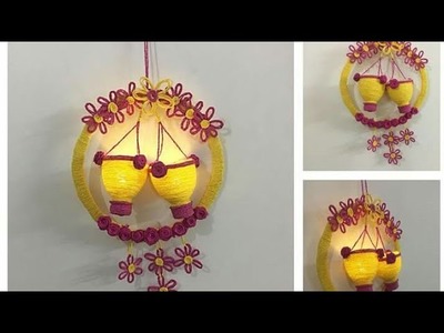 Wall hanging candle holder from Plastic bottle.best out of waste|Diwali.Christmas decoration ideas