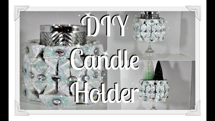 Winter Bath & Body Works Inspired Candle Holder|| Dollar Tree Glam DIY