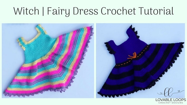 Witch Fairy Dress Costume Crochet Pattern Tutorial | How to Crochet a Witch Fairy Dress Costume