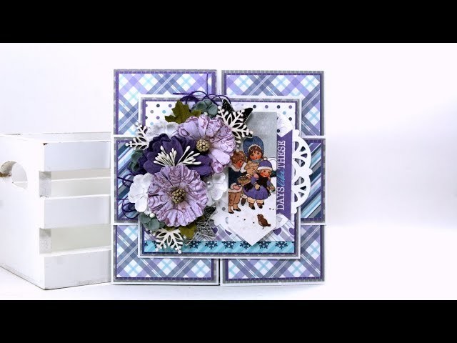 Z Fold Christmas Card Tutorial Authentique Polly's Paper Studio DIY Process Vintage