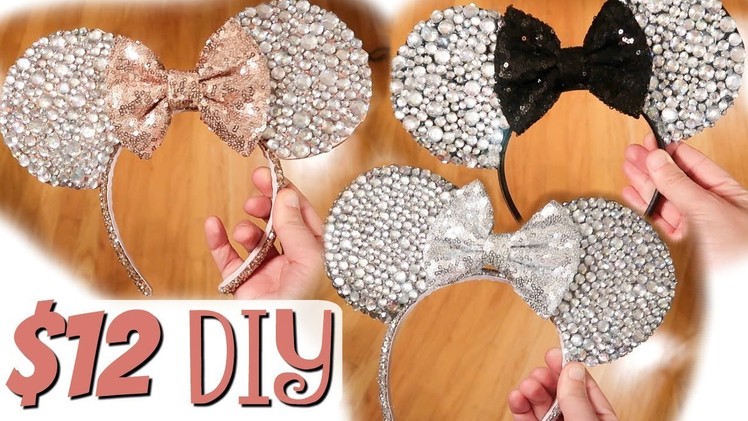 $12 DIY GLAM MINNIE MOUSE EARS. How to Disney Ears