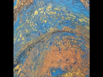(123) Acrylic Dirty Pour Mixed Brands w. Floetrol with Sandra Lett 070618