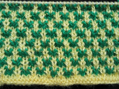 187- Double Colour Pattern for Baby Sweaters