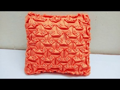 2 IDEA Smocking cushion cover cutting stitching making design pattern in hindi at home cojin
