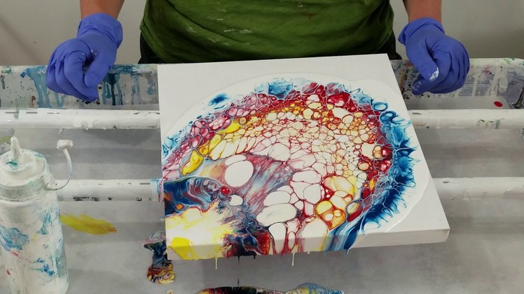 (377) Giant cells acrylic fluid painting