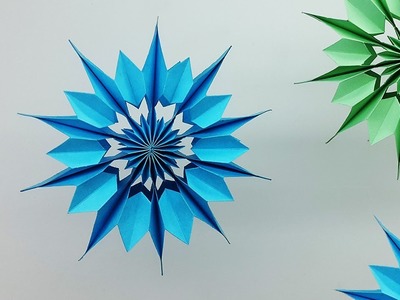 3D Mini Paper Snowflakes DIY - How to Make Christmas Snowflake for Homemade