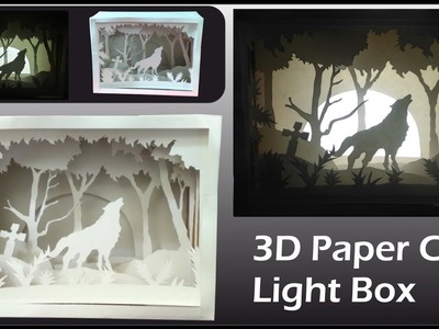 3D Paper Cut Light Box - Amazing DIY Room Decor Easy Crafts Idea