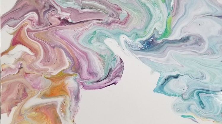 (426.5) My new favorite acrylic pouring technique for colorful fluid paintings