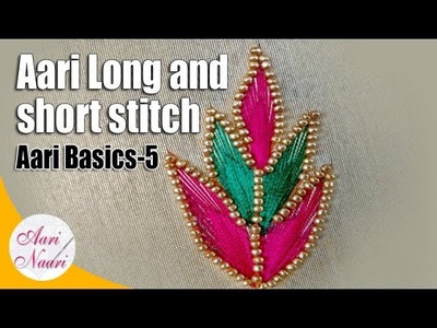 Aari Long and Short Stitch |  Long and Short Stitch tutorial for beginners | Aari basic stitch-5