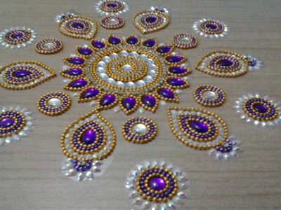 Beautiful kundan rangoli design. if you like the design then click on like and subscribe. 