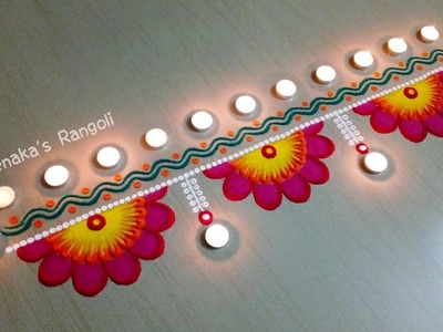 Border Rangoli Design For Diwali