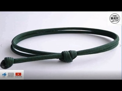 Cách Làm Vòng Tay Paracord - How to Make a  2 Line  Paracord Sliding Knot Friendship Bracelet