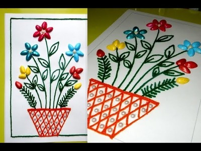 Craft with Pistachio shells and woolen | Pista shell Wall Hanging | Craft with Woolen