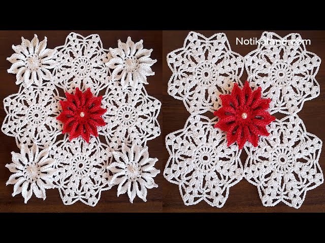 CROCHET Doily Pattern  Part 2  How to join motifs