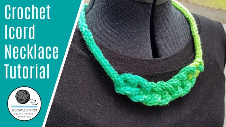 Crochet Icord necklace tutorial #crochet #easycrochet #crochettutorial