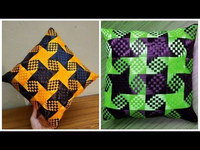 CUSHION cover making design pattern cutting stitching inhindi at home weaving knitting cojin capiton