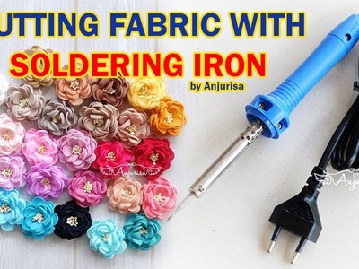 Cut a Flower Shape Fabric using Soldering Iron || Memotong Kain dengan Cetakan dan Solder