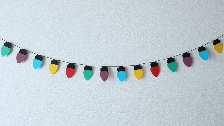 Day 6 | DIY Christmas Paper Lights Garland