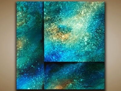 Depth and Texture. Abstract Painting. Demo 126. Galaxy. Acrylics. Painting Techniques