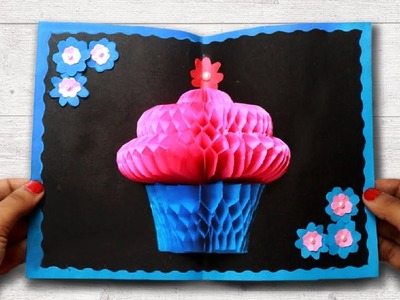 DIY-3D Cake ???? Pop Up Birthday Card | happy Birthday Greeting Card | Artsy Madhu 37
