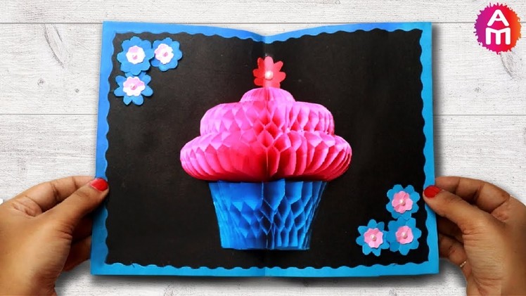 DIY-3D Cake ???? Pop Up Birthday Card | happy Birthday Greeting Card | Artsy Madhu 37