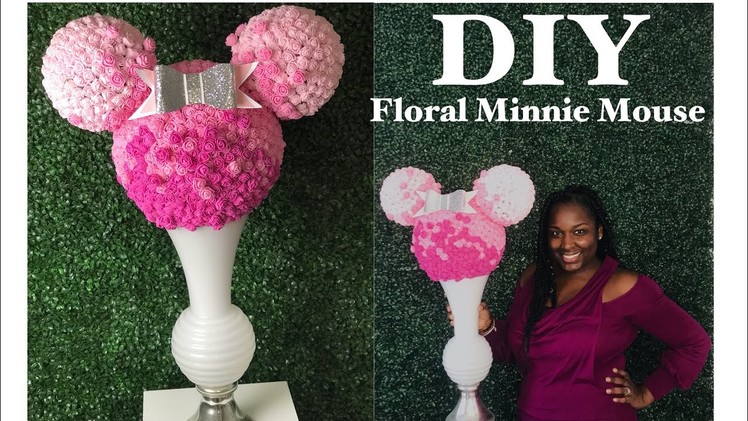 DIY Floral Minnie Mouse Head | Party Or Room Decor