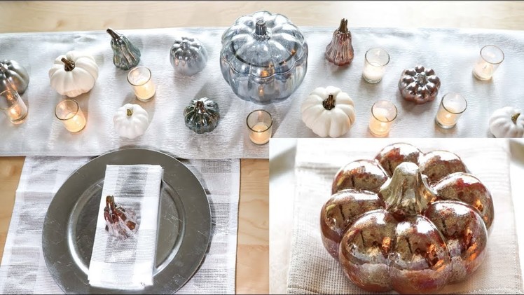 DIY Mercury Glass Pumpkin for Thanksgiving