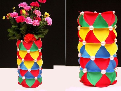 DIY: Paper Flower Vase Crafts - How to Make a Paper Vase at Home - Paper Crafts