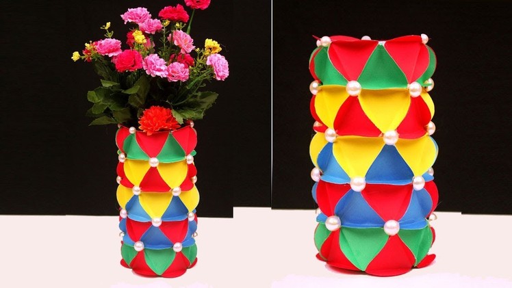 DIY: Paper Flower Vase Crafts - How to Make a Paper Vase at Home - Paper Crafts