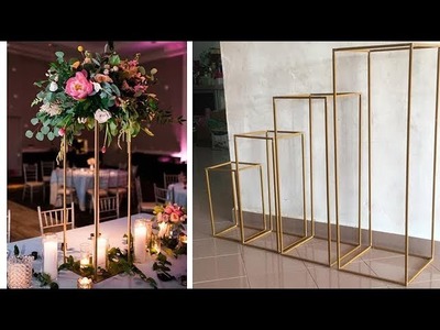 DIY rectangle stand. wedding centerpiece. reception. lantern. aisle ( not dollar tree )