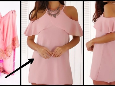 DIY : Recycle Waste Fabric Into Cold Shoulder Dress in just 5 Minutes
Reuse LEFTOVER fabric~
