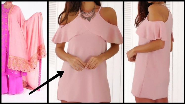 DIY : Recycle Waste Fabric Into Cold Shoulder Dress in just 5 Minutes
Reuse LEFTOVER fabric~