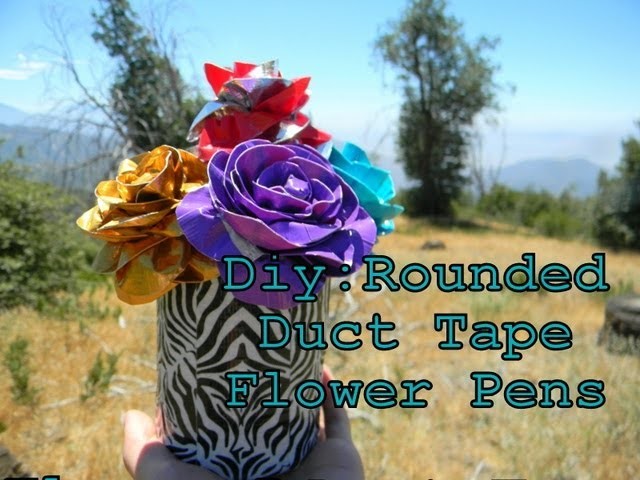 Diy:Rounded Duct Tape Flower Pens {Back To School}