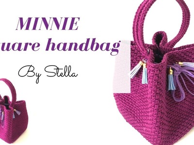 Easy crochet handbag combined with Spike stitch . The "MINNIE " handbag. By Stella
