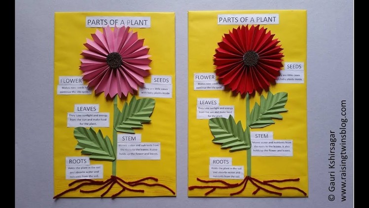 Easy-to-make charts and project ideas on the theme of Plants and Flowers (Kindergarten)