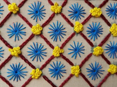 Hand Embroidery Design All Over Decorative (#3) stitch work