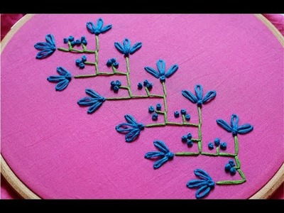 Hand Embroidery : Easy & Beautiful Border Design for Kameez. Kurtis. Saree. Dupatta