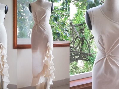 How to drape twisted dress