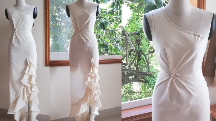 How to drape twisted dress