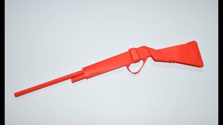 How to make a paper gun - paper rifle - origami