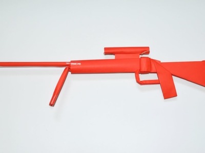 How to make a paper gun - paper sniper rifle - origami