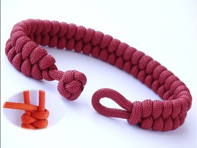 How to Make a Single Strand Knot and Loop Fishtail Paracord Survival Bracelet-CbyS
