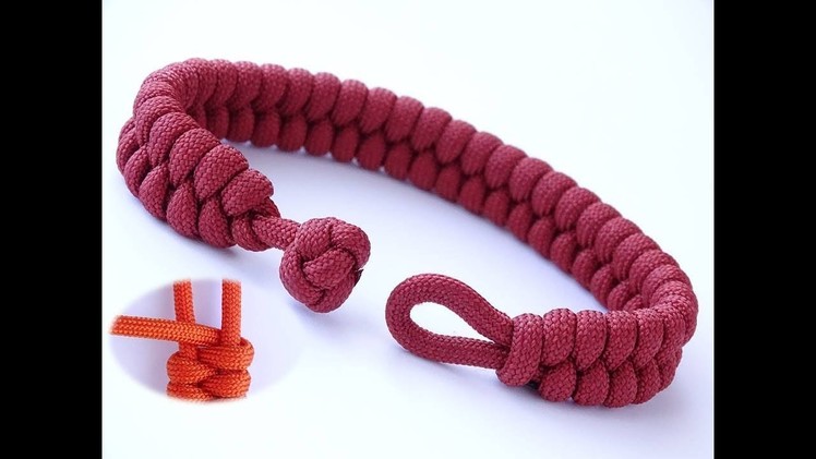 How to Make a Single Strand Knot and Loop Fishtail Paracord Survival Bracelet-CbyS