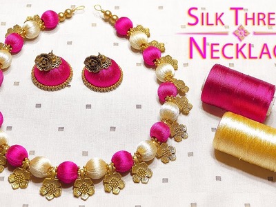 How To Make Antique Flower Silk Thread Necklace