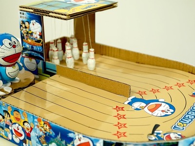 How to Make Doraemon Bowling Game from Cardboard | You Can Do at Home