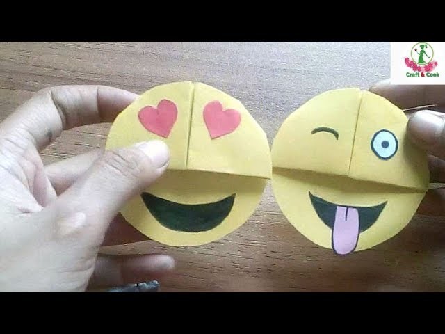 How to make paper bookmarks step by step।। Emoji Bookmark।। Craft & Cook by Hafsa