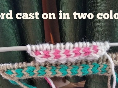 I cord cast on in two colours in Hindi.(English subtitles)