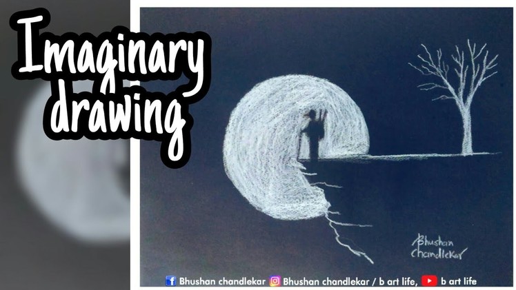 Imaginary drawing|white pencil on black paper|drawing tutorial|bhushanchandlekar