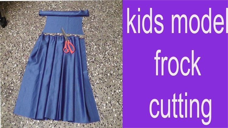 KIDS DESIGNER OFF SHOULDER BOX PLEAT FROCK CUTTING AND STITCHING IN TAMIL PART-1