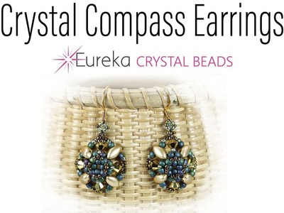 Leah's Crystal Compass Earrings